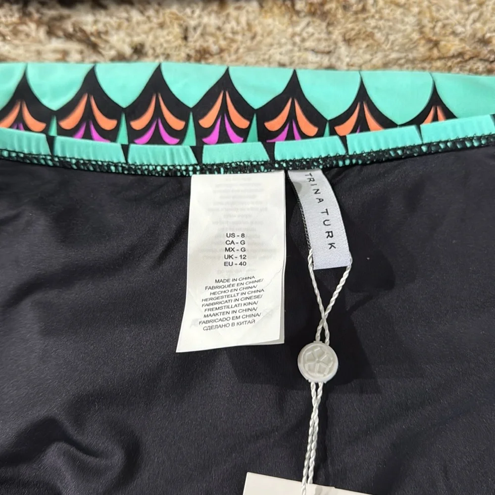 Trina Turk 2-pc black swimsuit, size 8, NWT. - Picture 4 of 5